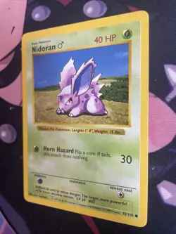 Nidoran - Shadowless - 55/102 Base Set - Pokemon TCG - 1999 LP - Image 3