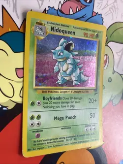 Pokemon Nidoqueen Base II 12/130 Holo Swirl MP - Image 2