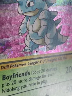 Pokemon Nidoqueen Base II 12/130 Holo Swirl MP - Image 4