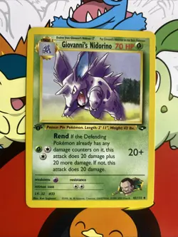 Giovanni's Nidorino - 1st Edition - 45/132 Gym Challenge - Pokemon TCG - 2000 NM - Image 1