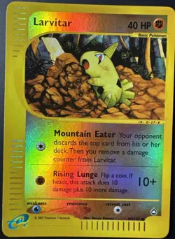 Pokemon TCG Larvitar 089/147 Aquapolis Reverse Holo Common - Image 1