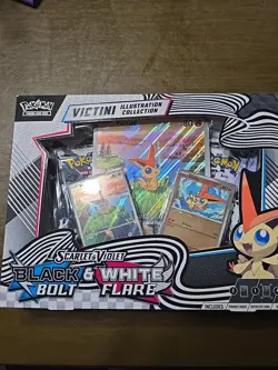 Pokemon TCG Black Bolt & White Flare Unova Victini Illustration Collection Box - Image 1