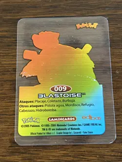 Blastoise 009 Pokemon Lamincards Edibas 2005 - Image 3