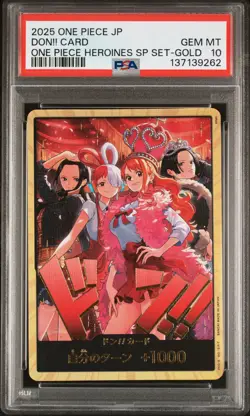2025 ONE PIECE JPN ONE PIECE HEROINES SPECIAL SET GOLD DON!! CARD PSA 10 - Image 1
