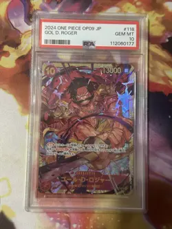 2024 ONE PIECE JAPANESE OP09-EMPERORS IN THE NEW WORLD #118 GOL D. ROGER PSA 10 - Image 1