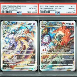 PSA10 Charizard 212/172 Mewtwo 221/172 SAR VSTAR Universe Pokemon Card US DDP - Image 1