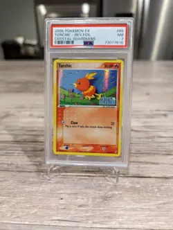 Torchic Reverse Holo PSA 7 NM EX Crystal Guardians Pokemon Card 2006 - Image 1