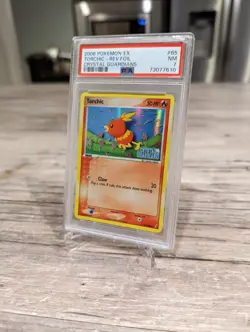 Torchic Reverse Holo PSA 7 NM EX Crystal Guardians Pokemon Card 2006 - Image 2