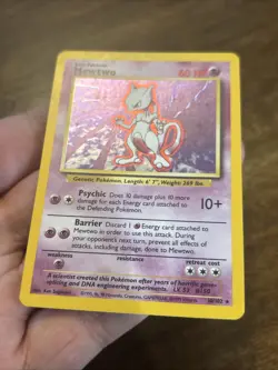 Pokemon TCG Mewtwo 10/102 Base Set Unlimited Holo Rare Vintage Foil Card Wotc - Image 4