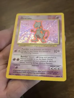 Pokemon TCG Mewtwo 10/102 Base Set Unlimited Holo Rare Vintage Foil Card Wotc - Image 5