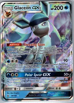 Glaceon GX 39/156 SM - Ultra Prism - Pokemon Card - NM - Image 1