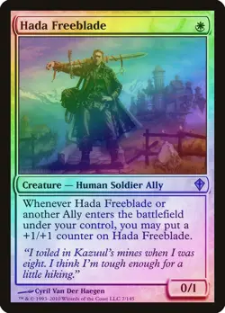 Hada Freeblade FOIL Worldwake PLD White Uncommon MAGIC MTG CARD ABUGames - Image 1