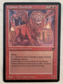 1x Crimson Manticore Legends MTG Magic the Gathering LP/NM - Image 1