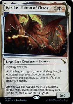 Rakdos, Patron of Chaos INVISIBLE INK FOIL SHOWCASE MKM Magic MTG NM - Image 1