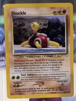Pokemon TCG Shuckle Neo Revelation 51/64 Regular Unlimited Common LP - Image 1