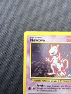 Pokemon Mewtwo Base Unlimited 10/102 Holo Rare LP/NM WOTC 1999 - Image 4