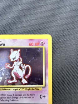 Pokemon Mewtwo Base Unlimited 10/102 Holo Rare LP/NM WOTC 1999 - Image 5