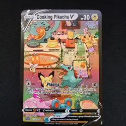 Pokemon Cooking Pikachu Custom Made Fan Art Holo - Image 1
