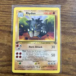 Pokemon TCG Rhydon Jungle 1st Edition Uncommon 45/64 - Image 1
