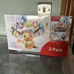 Pokemon TCG Prismatic Evolutions Costco Bundle ETB + Booster Bundle New & Sealed - Image 1