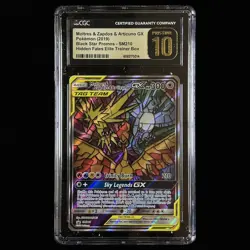 CGC 10 PRISTINE Pokemon 2019 JPNBlack Star Promos Moltres & Zapdos & Articuno GX - Image 1