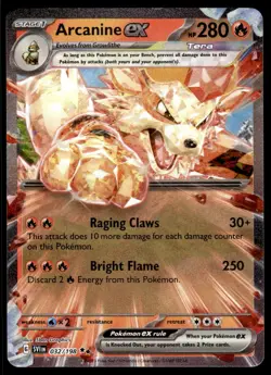 Pokemon TCG SV01: Scarlet & Violet Base Set #032/198 Arcanine ex NM - Image 1