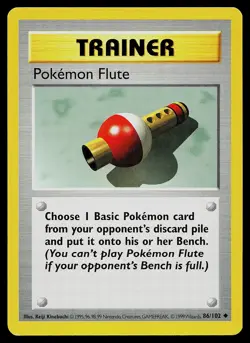 Pokemon Card - Pokemon Flute Base Set (Shadowless) 86/102 Uncommon - Image 1