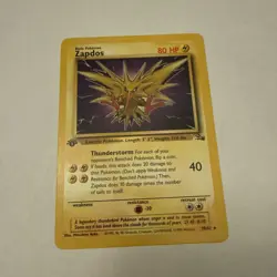Pokemon TCG Zapdos 1st Edition Fossil 30/62 Rare Regular 80 HP Basic Card - Image 2