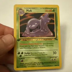 1st Edition Muk 28/62 Fossil Non Holo Rare 1999 WOTC Pokemon TCG Card LP - Image 1
