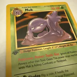 1st Edition Muk 28/62 Fossil Non Holo Rare 1999 WOTC Pokemon TCG Card LP - Image 3