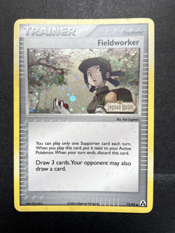 Fieldworker 73/92 Reverse Cosmos Holo Stamped Legend Maker Ft. Mew Pokemon Card - Image 1