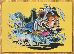 MTG Aetherdrift Art Card, District Mascot 50/54 Gold Signature - Image 1