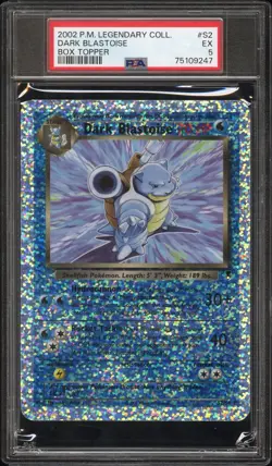 PSA 5 EX Dark Blastoise #S2 Legendary Collection Box Topper Jumbo Pokemon Card - Image 1