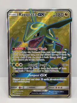 Rayquaza GX Full Art 160/168 Celestial Storm Pokemon Card - Image 1
