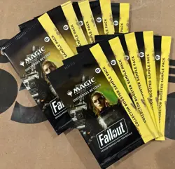 10 Magic Gathering MTG Universes Beyond Fallout Collector Booster Sample Pack - Image 1