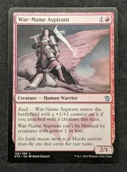 MTG Magic The Gathering War Name Aspirant Khans of Tarkir Faded Misprint - Image 1