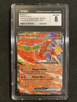 HO-OH EX 007/034 POKEMON CHARIZARD & HO-OH EX DECK HOLO RARE CGC 8 - Image 1