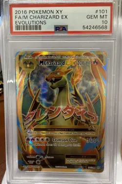 PSA 10 Gem Mint MEGA M CHARIZARD 101/108! POKEMON XY Evolutions FULL ART Ex HOLO - Image 1