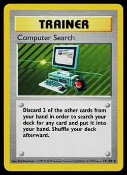 Pokemon Card - Computer Search Base Set (Shadowless) 71/102 Rare - Image 1