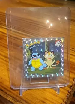 Pokemon Squirtle & Meowth #Pr08 Holo Rare Sticker (Squirtle Squad) from Artbox - Image 1