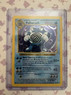 Poliwrath Base Set Shadowless Holo Rare 13/102 Vintage 1999 WOTC Pokemon TCG - Image 1