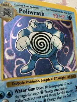 Poliwrath Base Set Shadowless Holo Rare 13/102 Vintage 1999 WOTC Pokemon TCG - Image 4