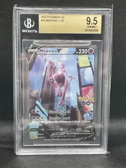 Pokemon Mewtwo V 72 Alt Art BGS 9.5 GEM Mint Gold Label Pokemon Go Ultra Rare - Image 1