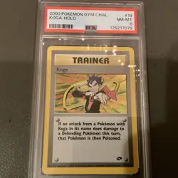 2000 Pokemon Gym Challenge Unlimited Koga Holo #19 PSA 8 - Image 1