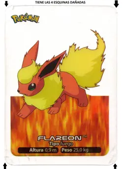 FLAREON #136 LAMINCARD COLECCION POKEMON LAMINCARDS 2005 EDIBAS (USADA) - Image 1