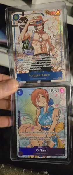 Portgas.D.Ace Alt Art OP13-119 Carrying His Will One Piece TCG Nami Illustration - Image 1