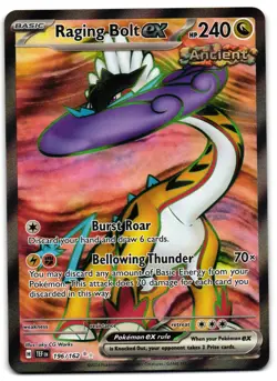 Raging Bolt EX 196/162 - Ultra Rare Temporal Forces Pokemon TCG 2024 - NM Card - Image 1