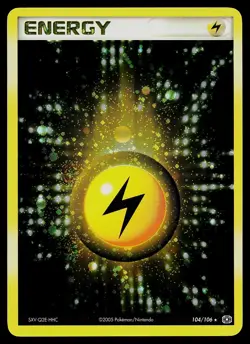 Pokemon Card - Lightning Energy Emerald 104/106 Holo Rare Reverse Holo - Image 1