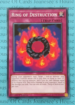 YS17-EN036 Ring of Destruction Yu-Gi-Oh Card 1st Edition New - Image 1