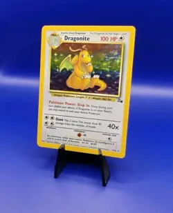 Dragonite 4/62 Fossil Set Holo Rare Pokemon Card Nintendo Pokemon TCG WOTC LP - Image 3